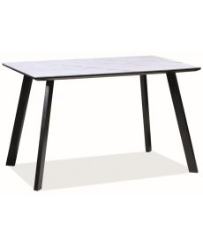 SAMUEL asztal 120x80 márvány hatású/fekete MAT
