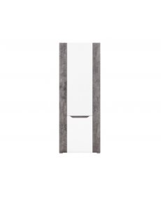 BRANDO B6 szekrény univerzális B/J fehér/beton/fehér fényes