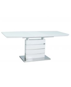 LEONARDO asztal 160-220x90 fehér lakk